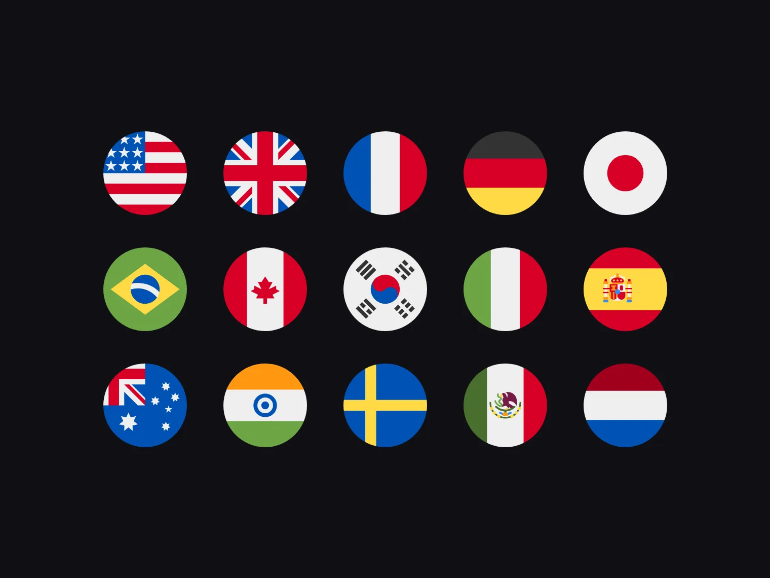 Round Flags